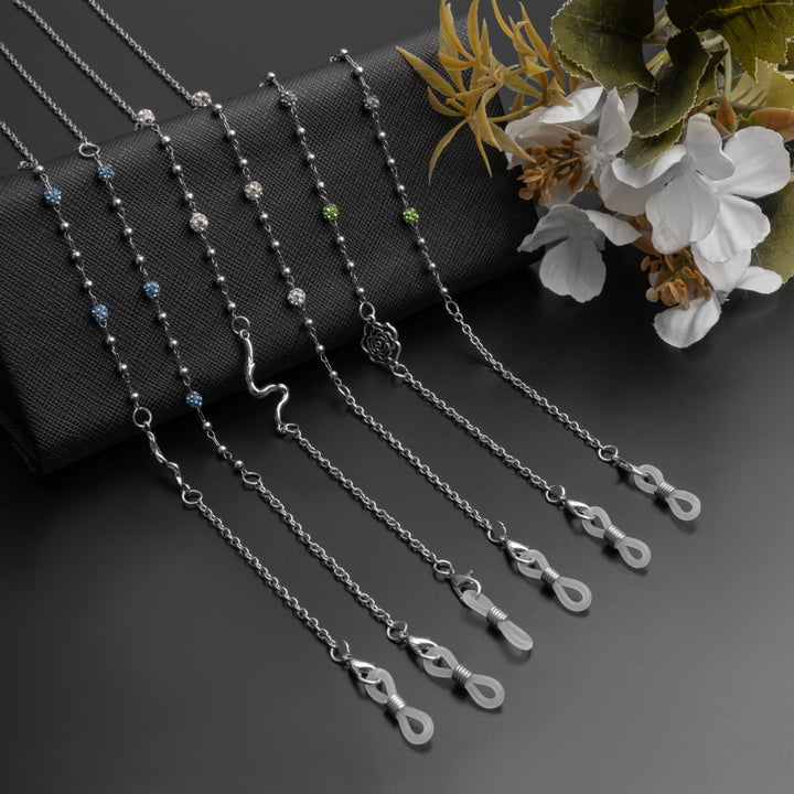 Chic Rhinestone Eyewear Chain Bowlift