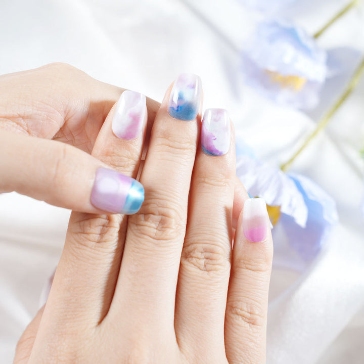 Artistic Watercolor Press-On Nails Bowlift