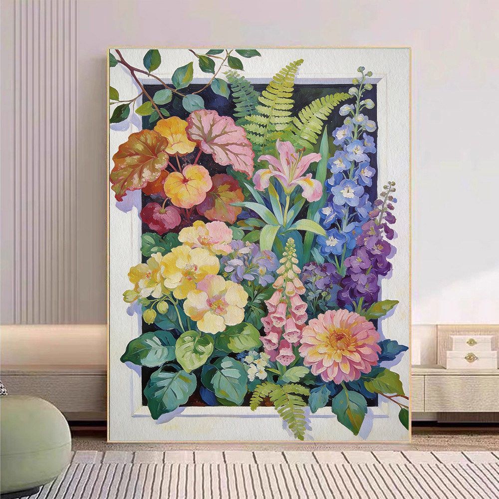 Floral Botanical Canvas Art Print Bowlift
