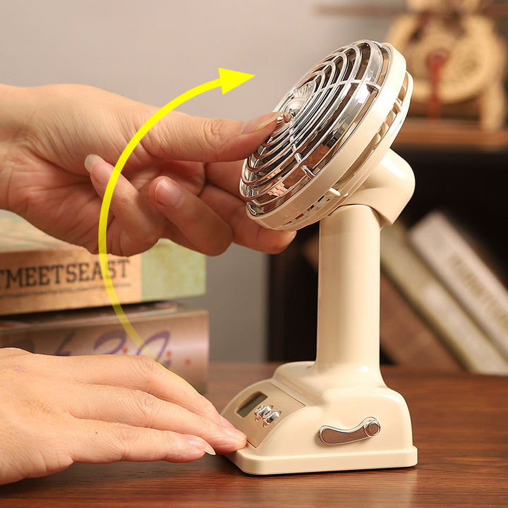 Women's Portable Table Fan with Digital Control and Flexible Tilt Bowlift