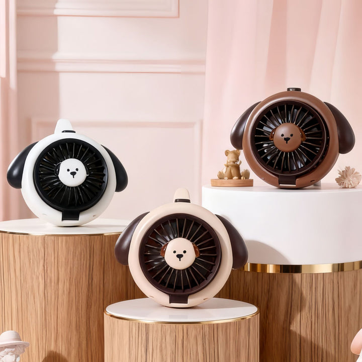 Portable handheld fan with cute dog design Bowlift