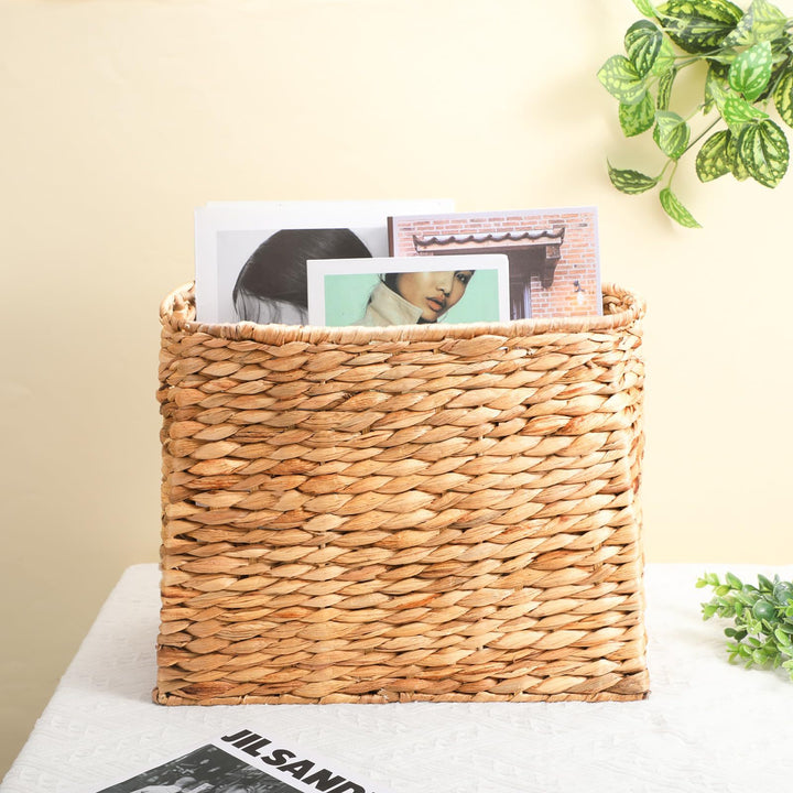 Decorative Woven Magazine Organizer Bowlift