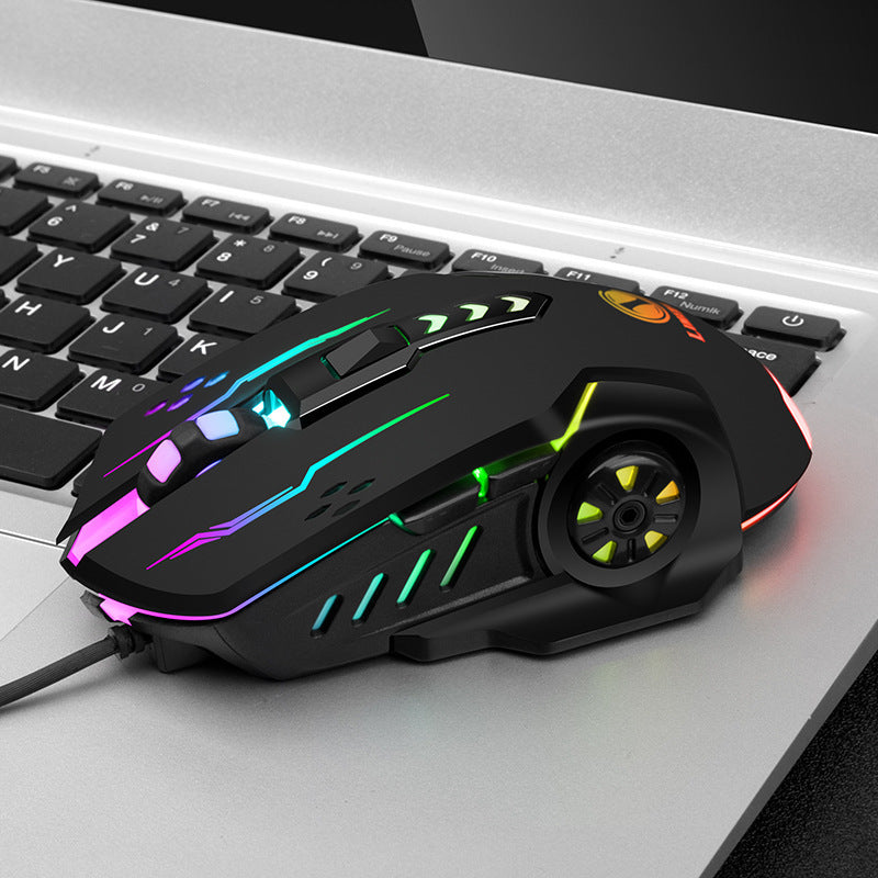 High-Performance Wired Gaming Mouse with RGB Lighting Bowlift