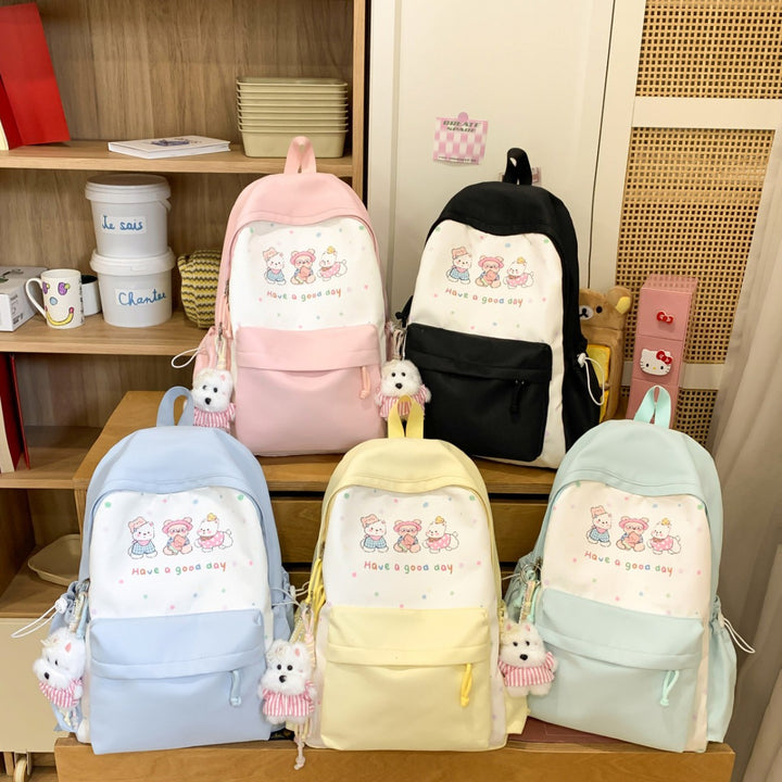 Backpack with Playful Animal Motif and Charming Details Bowlift