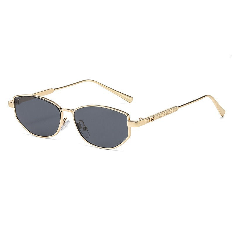 Women's elegant sunglasses with sparkling metal frame Bowlift