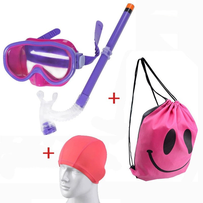 Diving goggles set with breathable snorkel and waterproof backpack Bowlift