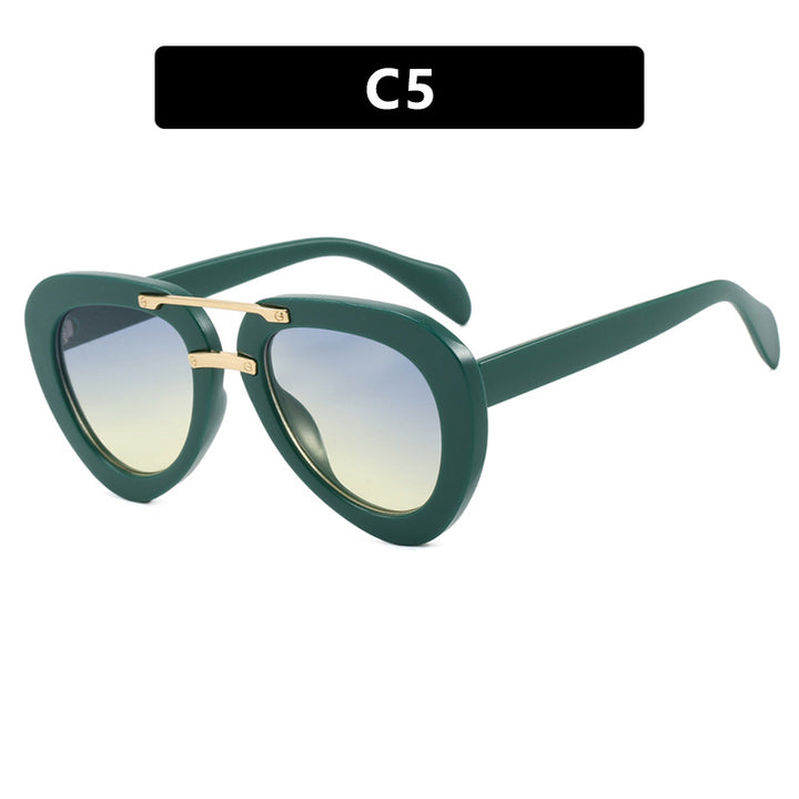 Womens extravagant sunglasses in modern heart design Bowlift