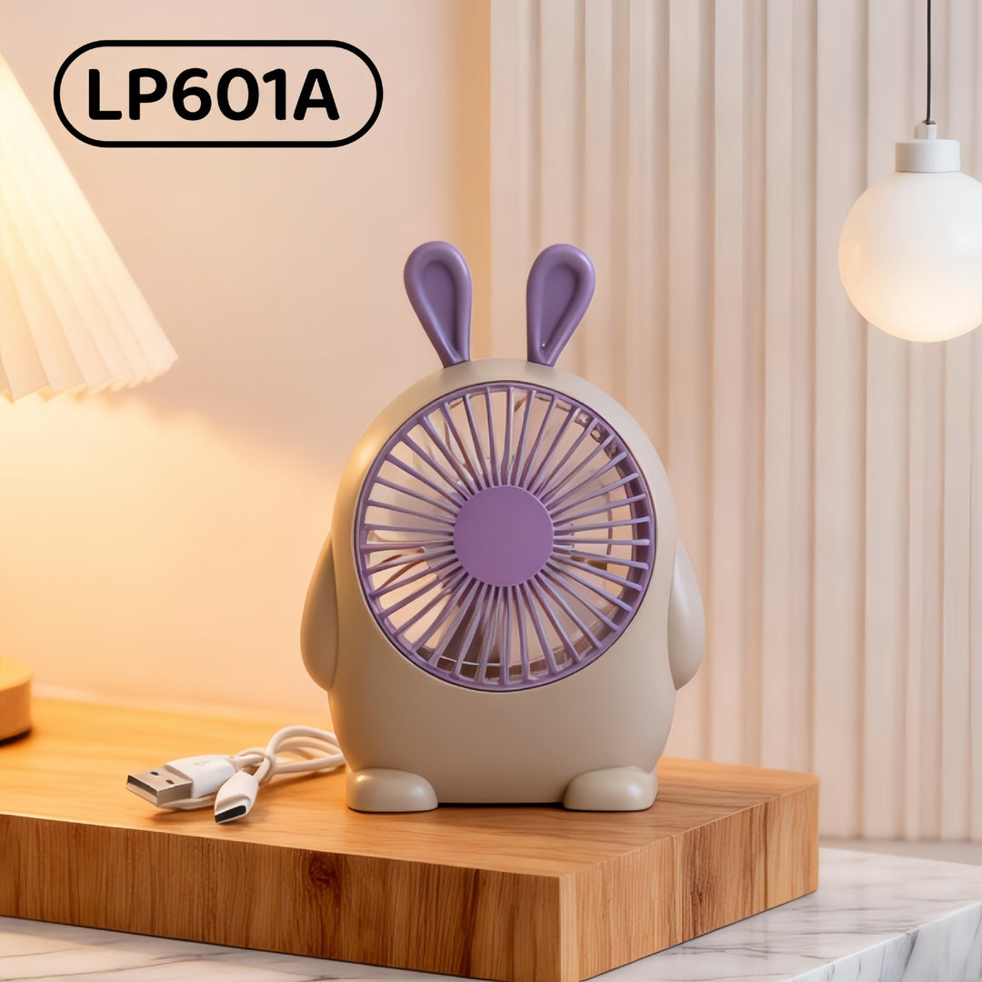 Women's portable handheld fan with cute animal design and ergonomic grip design Bowlift