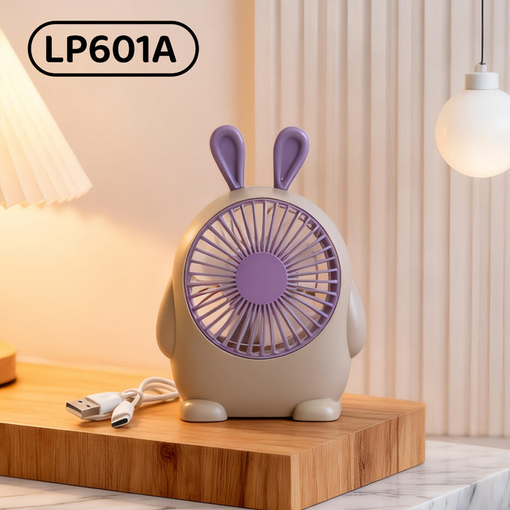 Women's portable handheld fan with cute animal design and ergonomic grip design Bowlift
