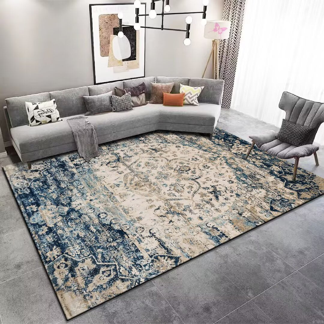 Vintage Floral Patterned Area Rug Bowlift