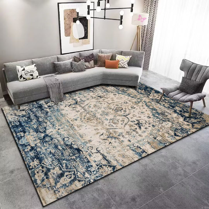 Vintage Floral Patterned Area Rug Bowlift