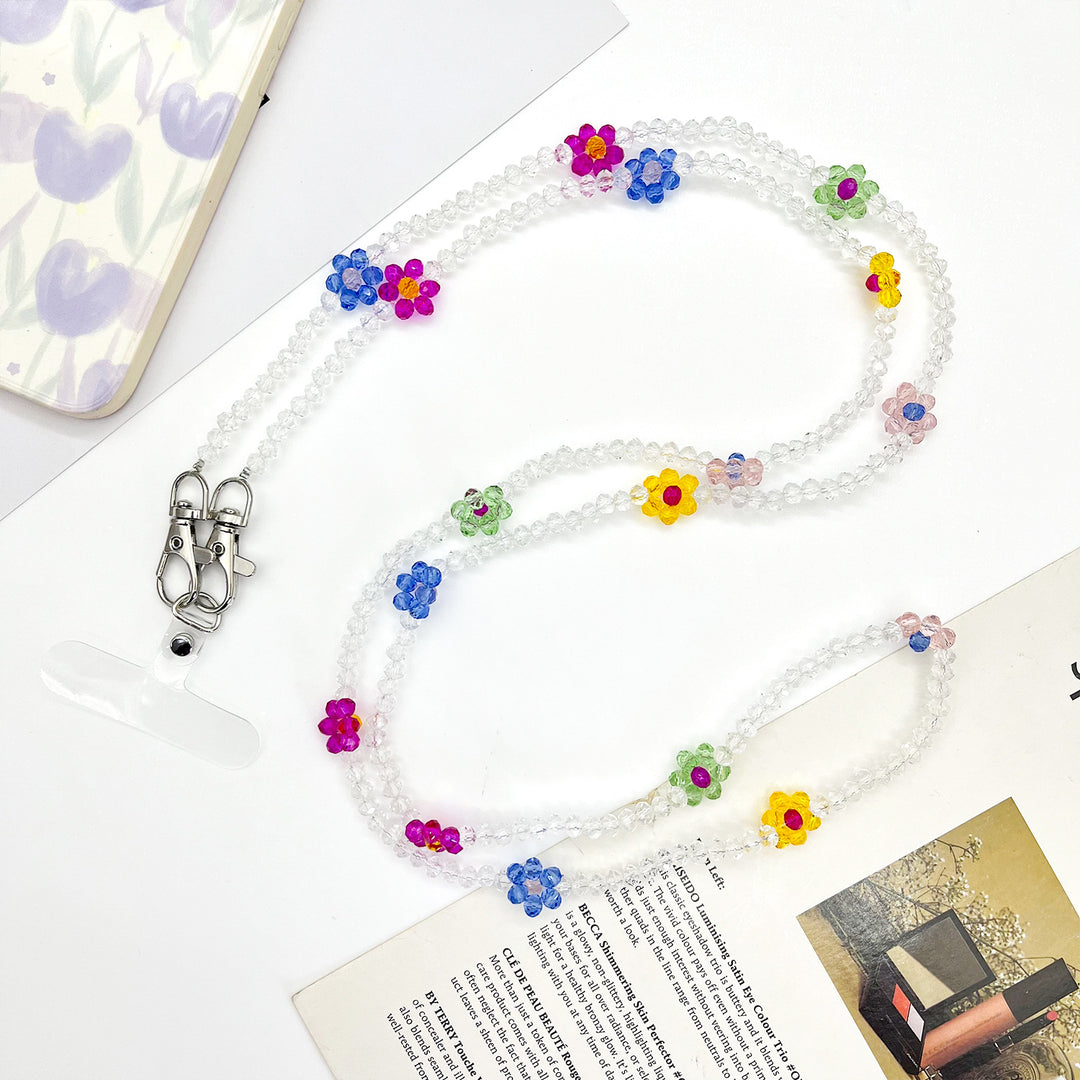Beaded Eyewear Chain with Stylish Checker Design Bowlift
