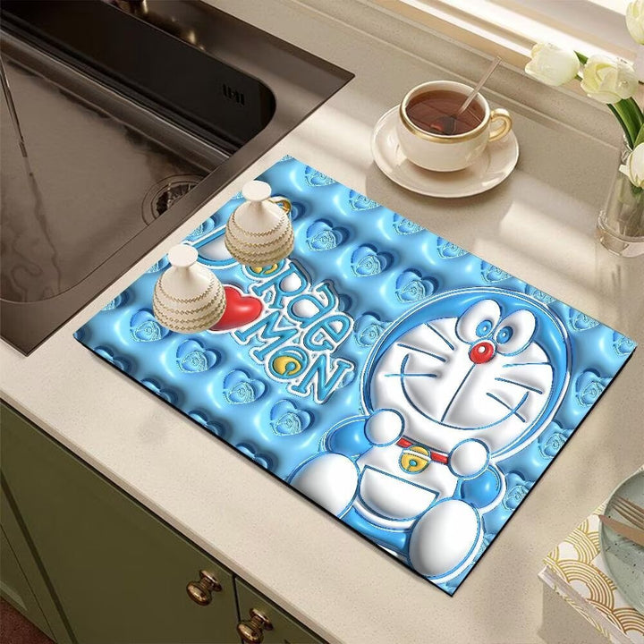 Cute Cartoon Dog-Themed Kitchen Mat Bowlift