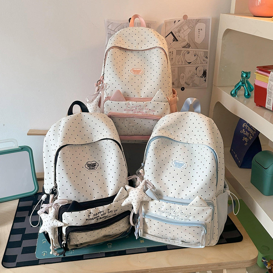 Cute Polka Dot Design Backpack Bowlift