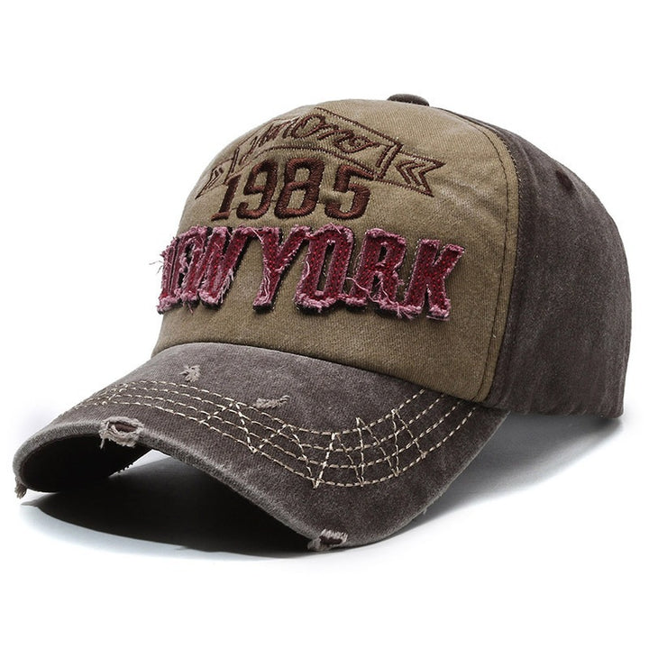 Men's Distressed Cotton Graphic Baseball Cap Bowlift