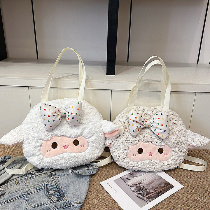 Plush Backpack with Cute Lamb Design Bowlift