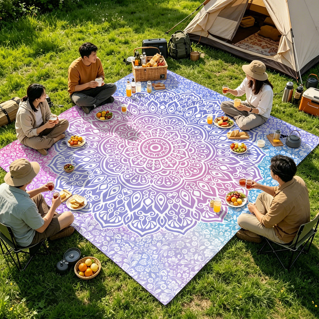 Mandala Design Beach Mat Bowlift