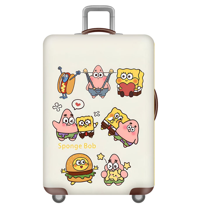 Unisex Hard Shell Suitcase with Creative Travel Motif Bowlift