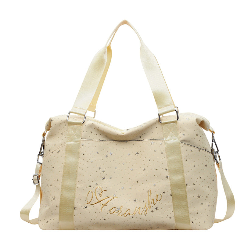 Stylish Star-Embellished Travel Duffle Bag
