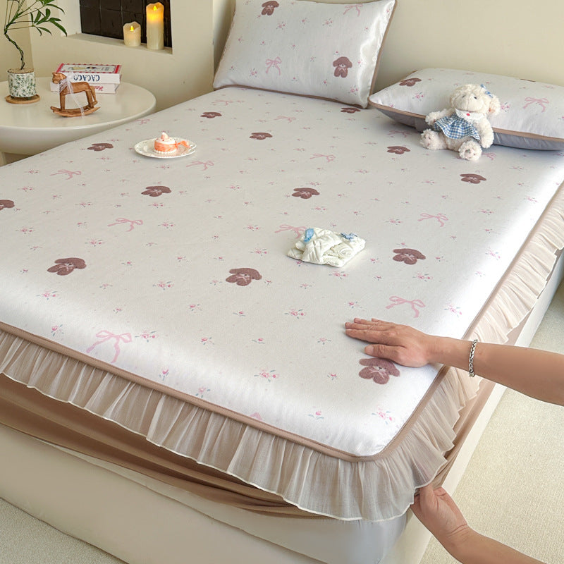 Decorative Floral Mattress Protector