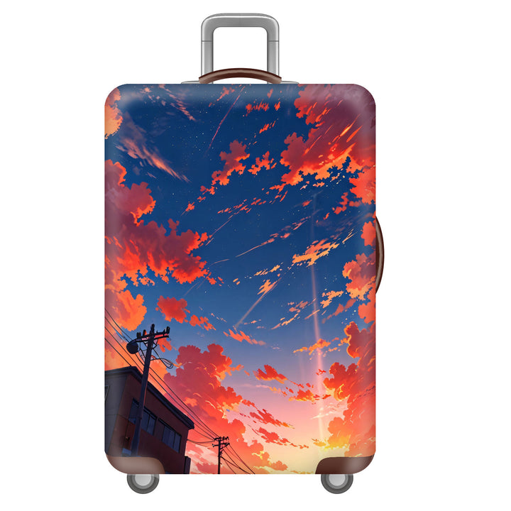 Unisex Hard-shell Suitcase with Impressive Futuristic City Design Bowlift