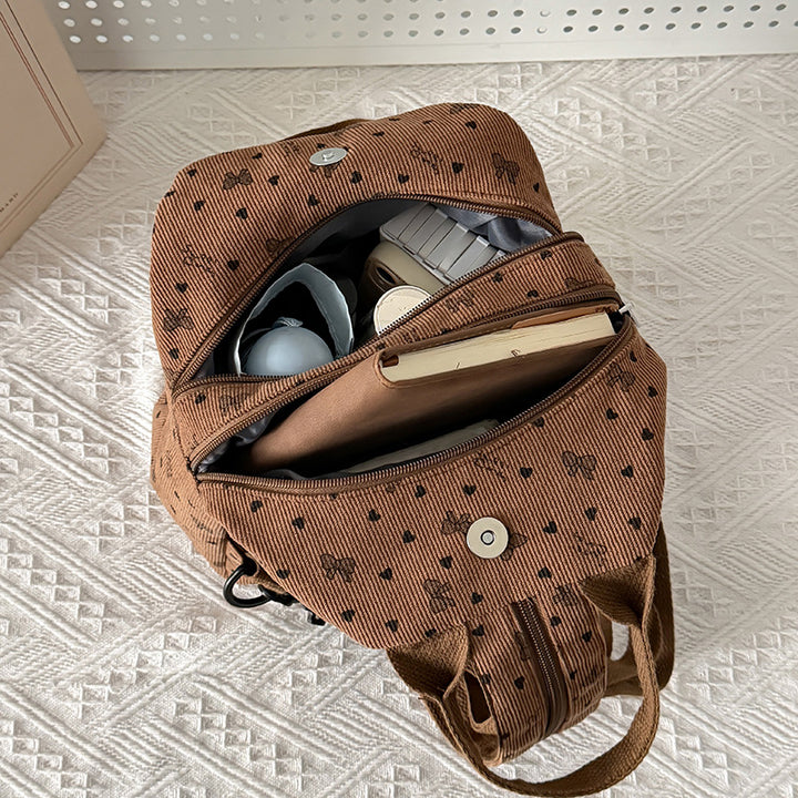 Cord Backpack with Playful Designs Bowlift