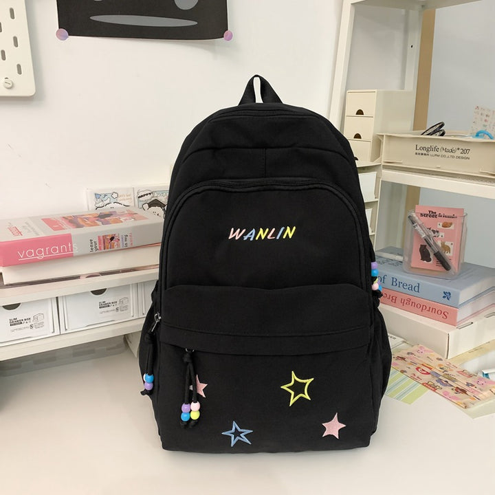 Playful Star-Embellished Backpack Bowlift