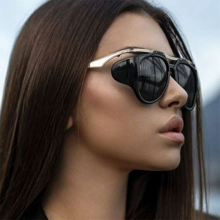 Women's Cat-Eye Sunglasses with Unique Design and Protective Lenses Bowlift