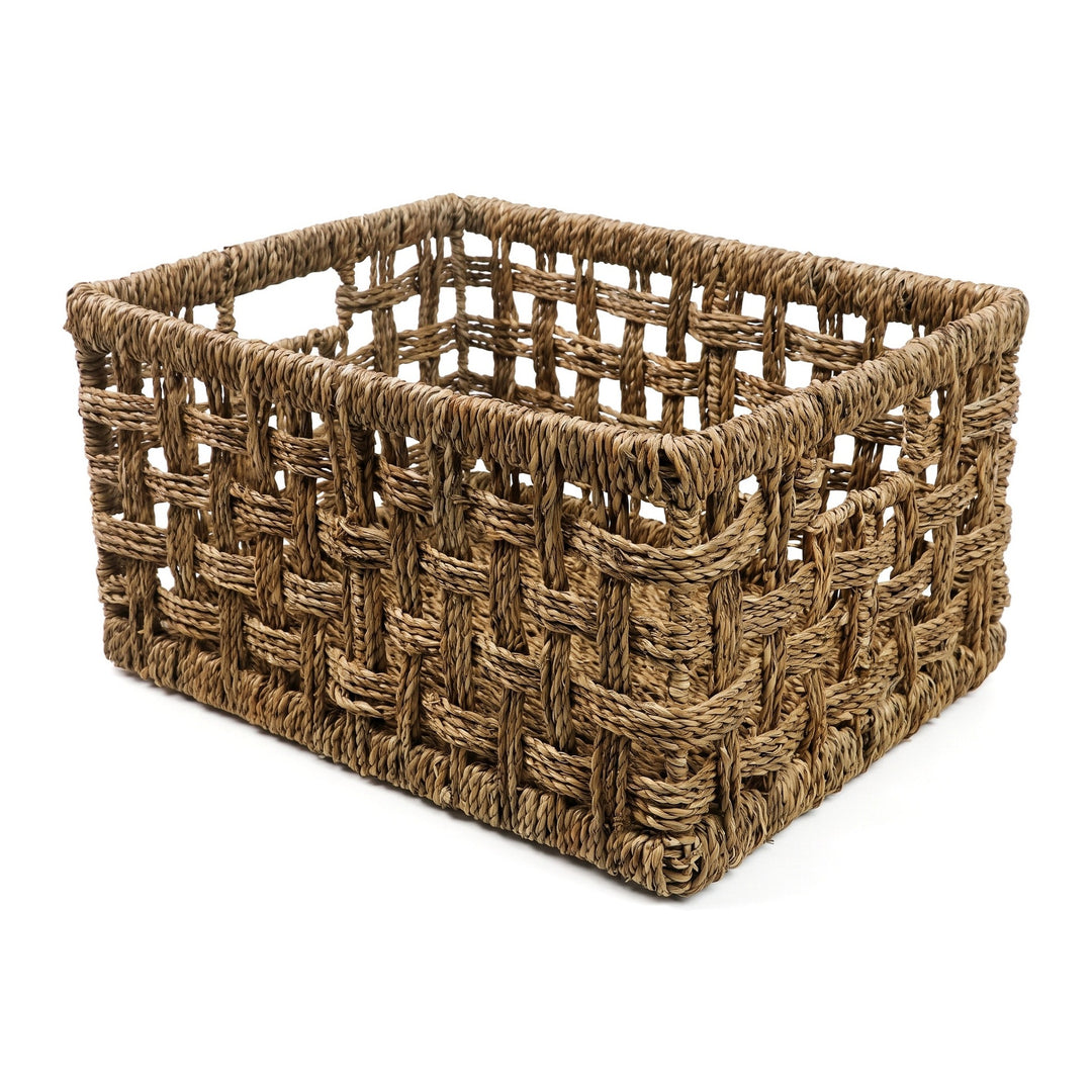 Rustic Woven Storage Basket Bowlift