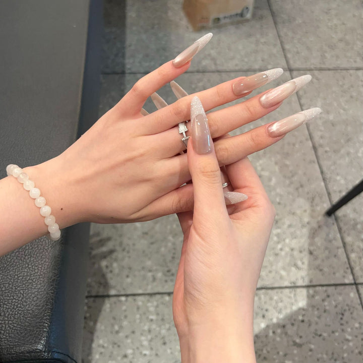 Glossy Press-On Nails Set Bowlift