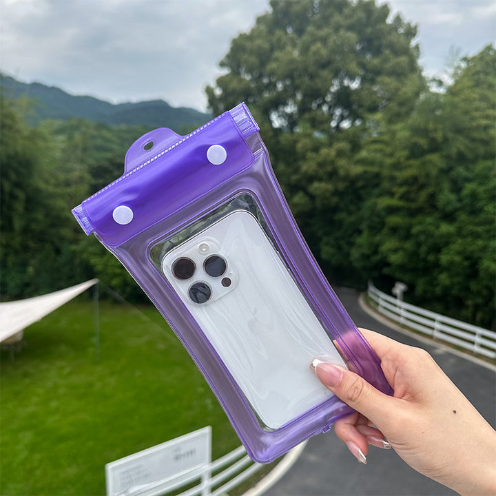 Waterproof phone pouch with adjustable lanyard and transparent touch-sensitive sleeve Bowlift