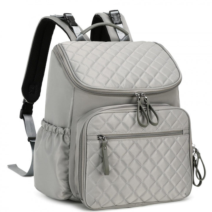 Quilted Multi-Pocket Backpack Bowlift