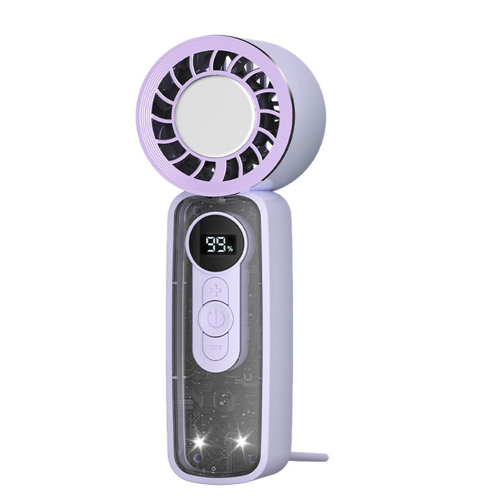 Unisex Portable USB Fan with LED Display Bowlift