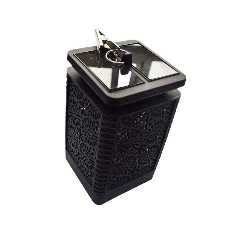 Solar Powered Decorative Metal Lantern With Flickering LED Flame Effect Bowlift