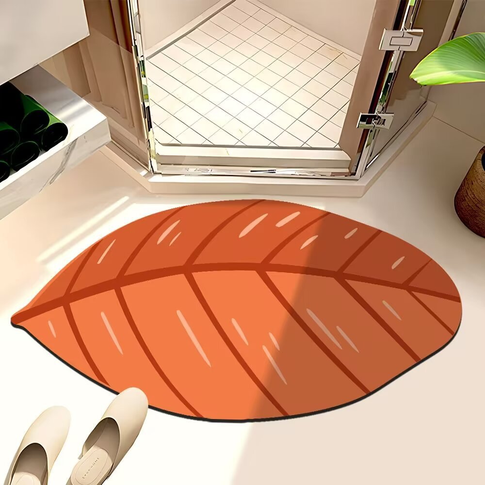Leaf-Shaped Bath Mat Bowlift