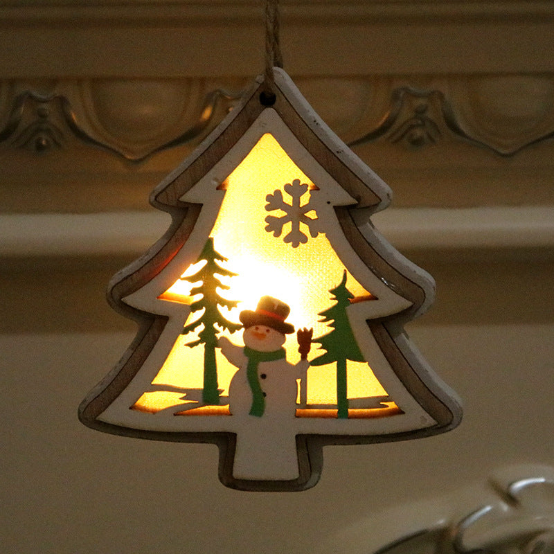 Decorative LED Christmas Scene Lantern Bowlift