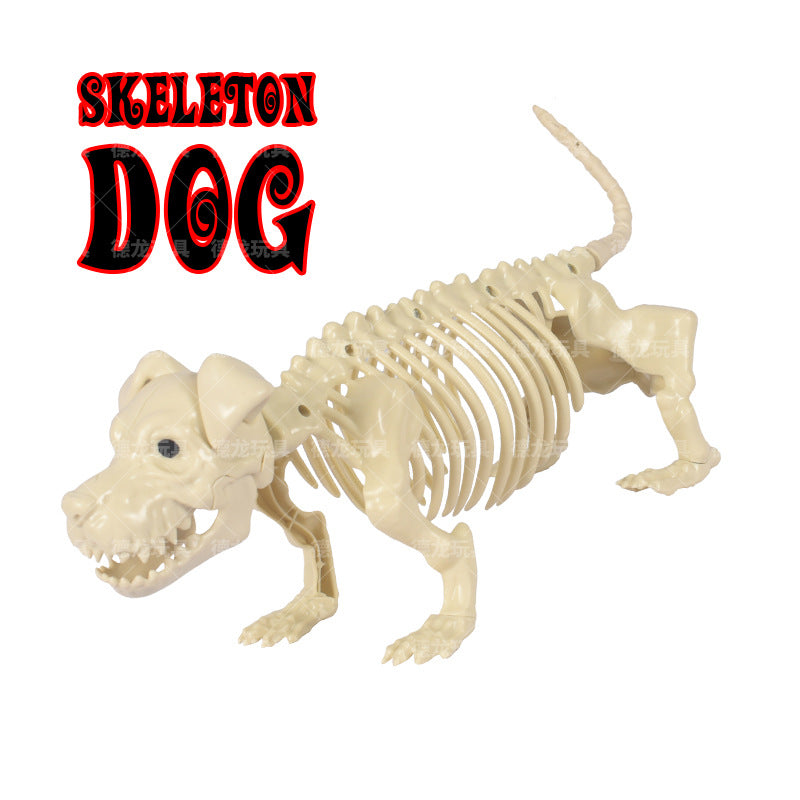 Decorative Skeleton Dog Figure Bowlift