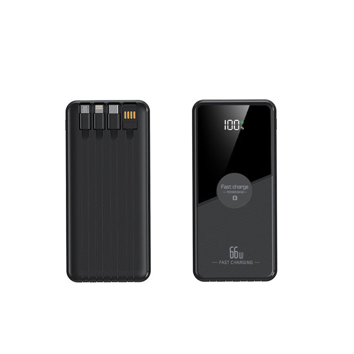 Multifunctional fast charging power bank with integrated cables Bowlift