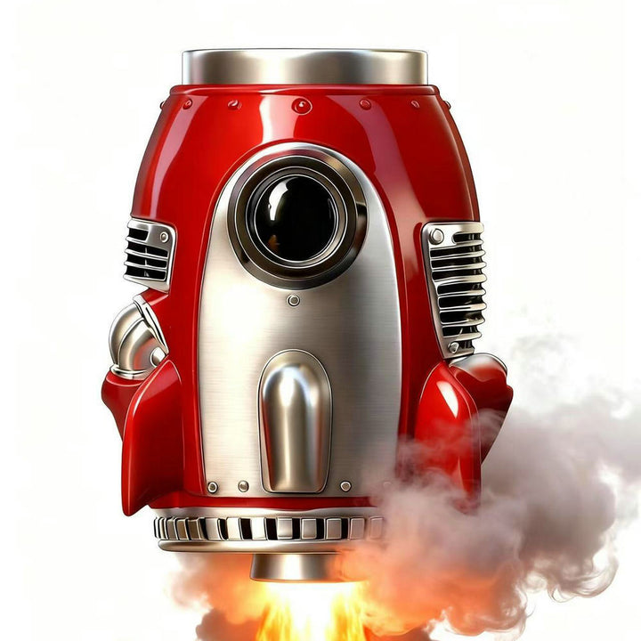 Creative Retro Rocket Coffee Mug Bowlift