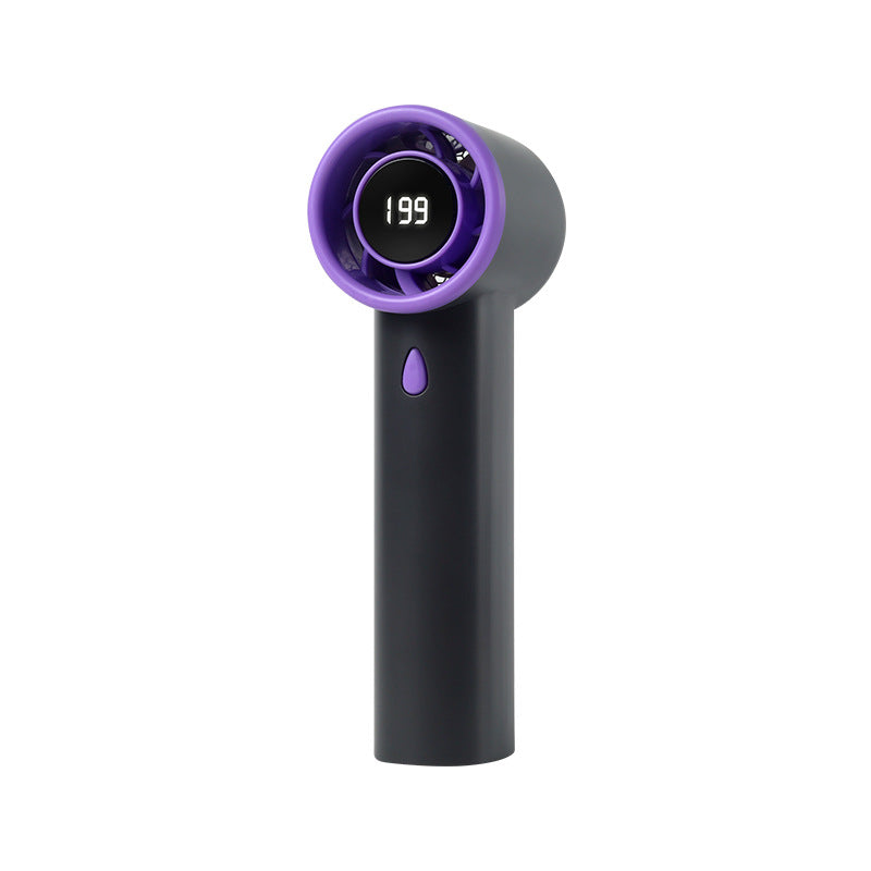 Women's Portable Hand Fan with Digital Display Bowlift