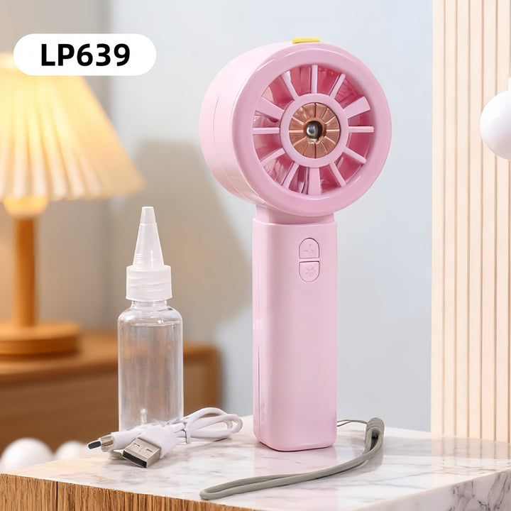Women's Portable Mini Hand Fan with Spray Function Bowlift