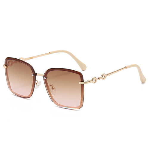 Women's square sunglasses with mirrored lenses and elegant detail Bowlift