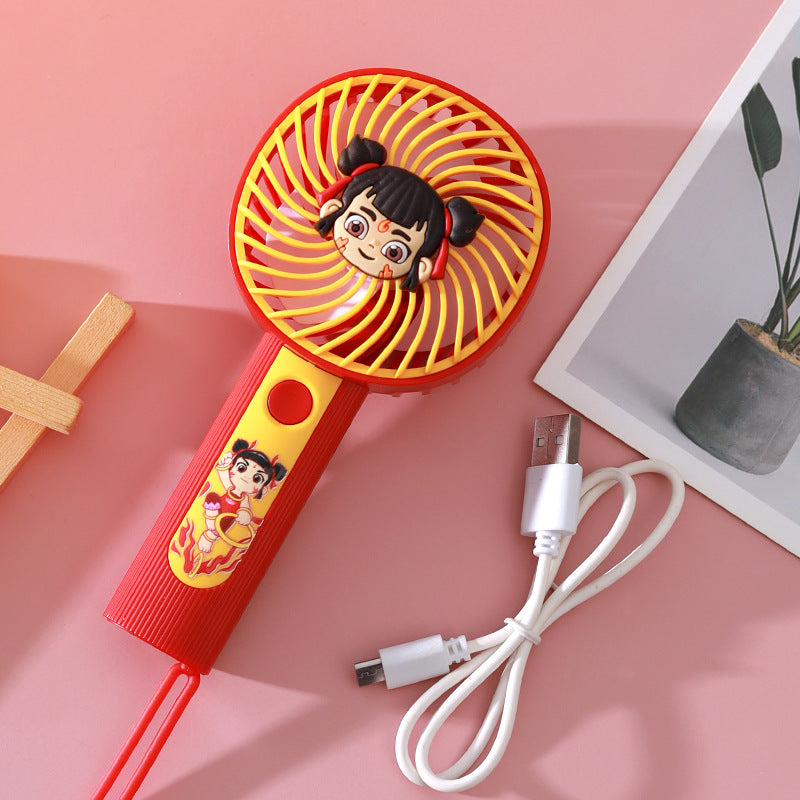 Women's portable handheld fan with cute cartoon design Bowlift