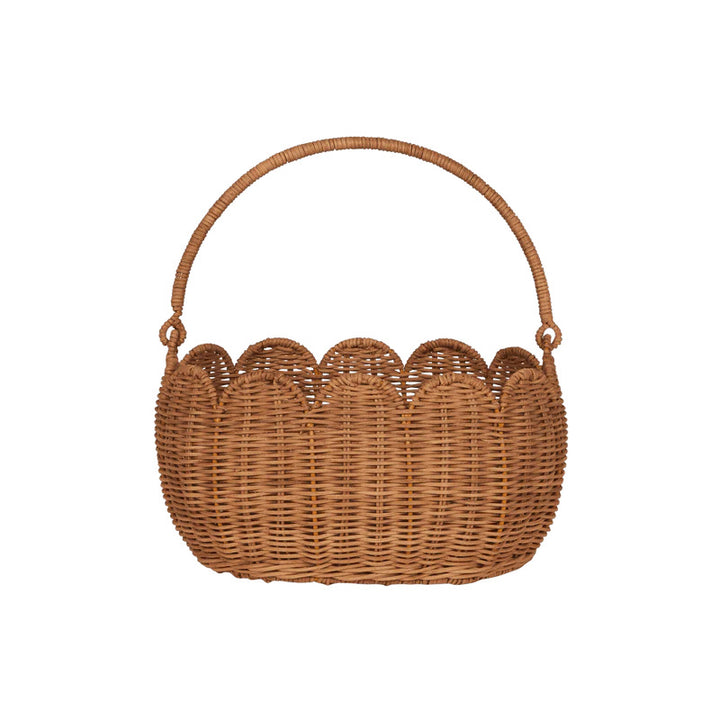 Scalloped Edge Woven Storage Basket Bowlift