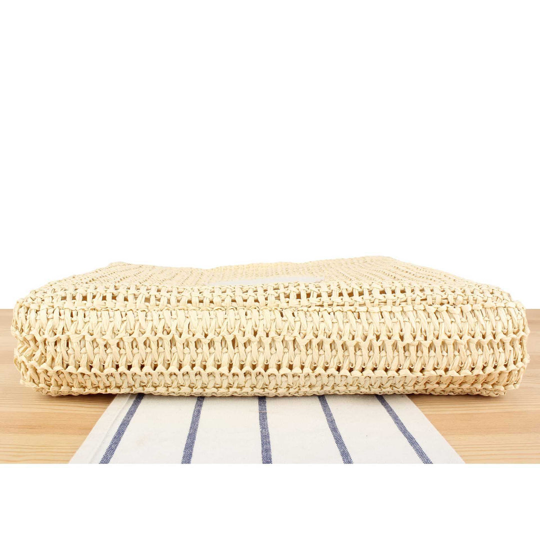 Handbag Made of Natural Wicker with Minimalist Details Bowlift