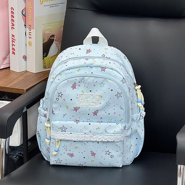 Cartoon-Themed Multi-Pocket Backpack Bowlift