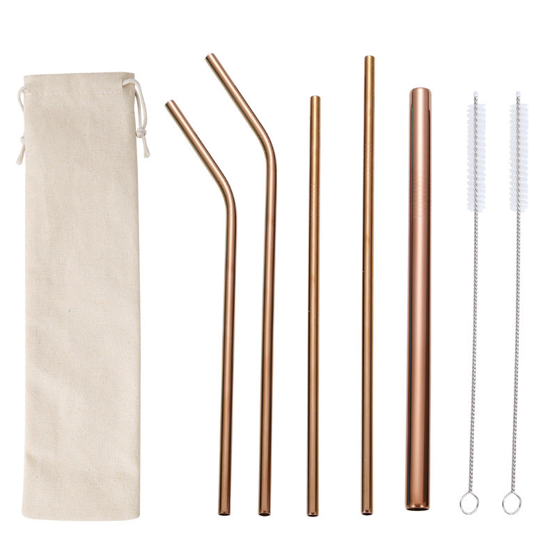 Stainless Steel Straw Set with Cleaning Brushes Bowlift