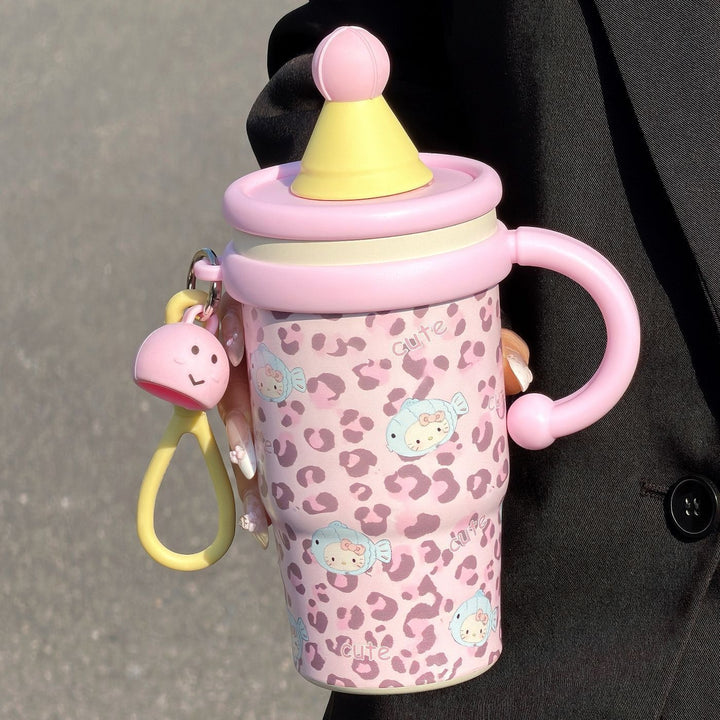 Women's insulated drinking cup with cute cat design Bowlift