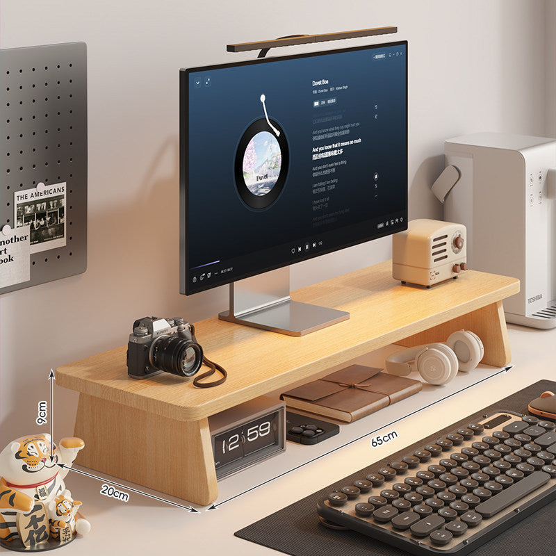 Modern Wooden Monitor Stand with Storage Bowlift
