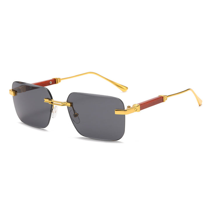 Women's fashionable rectangular sunglasses with elegant metal accent Bowlift